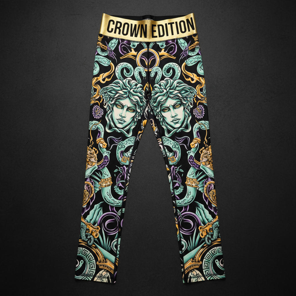 TITAN Crown Edition Tattoo Art Medusa Straight-Leg Pants Women's Athletic Bottoms