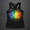 TITAN Women's Rainbow Crown Tank Top flat lay