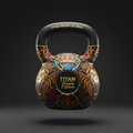 TITAN Crown Edition Lion King Kettlebell — Matte Black & Gold