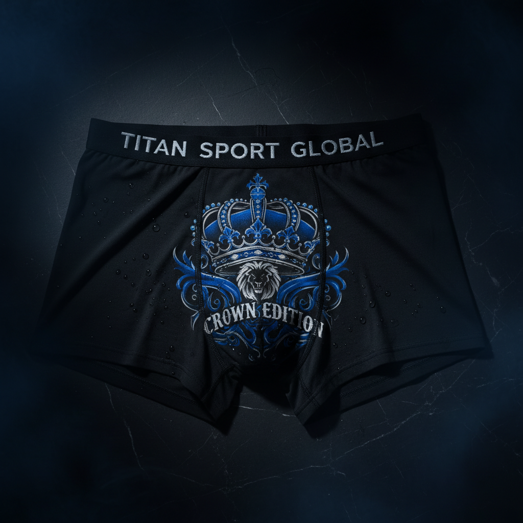 TITAN Men's Boxer Briefs Crown Edition Sapphire Silver