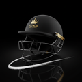 TITAN Cricket Helmet Crown Edition — matte black with gold crown logo