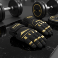 TITAN Workout Gloves - Black & Gold Weightlifting Gloves