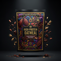 TITAN High-Protein Oatmeal Dark Chocolate — Crown Edition bold tattoo-style artwork