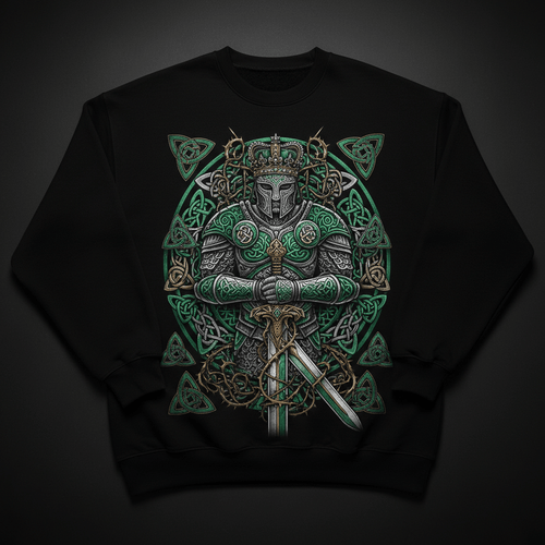 Celtic Crown Warrior Crewneck — TITAN Crown Edition ancient Celtic warrior streetwear