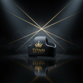 TITAN Swim Nose Clip Blackout Gold — matte black with gold crown logo