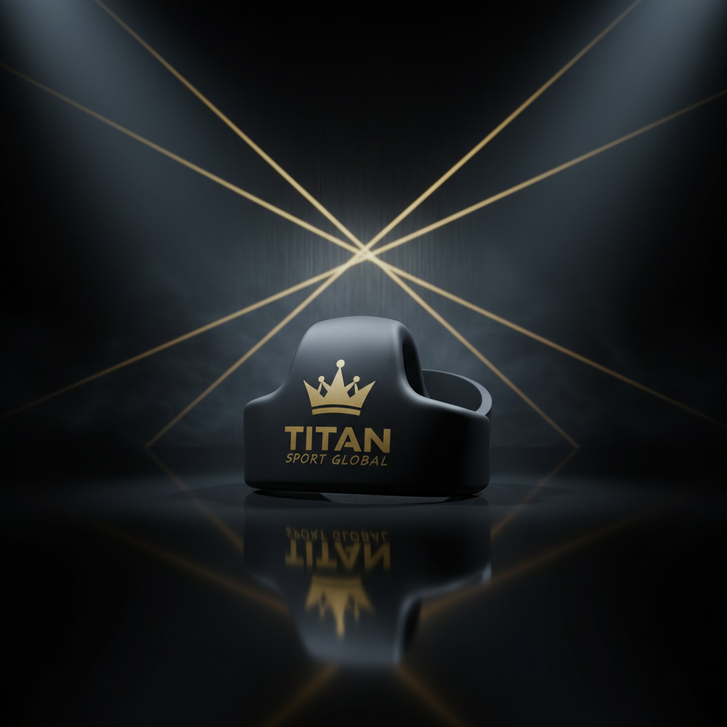 TITAN Swim Nose Clip Blackout Gold — matte black with gold crown logo