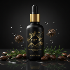 TITAN Natural Hair Growth Oil — Rosemary, Castor & Biotin Scalp Treatment 🌿✨