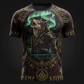 TITAN Viking Berserker Wolf Men's Performance Tee — Crown Edition flat lay