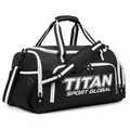 TITAN Black & White Gym Bag - Elite Athlete