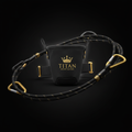 TITAN Climbing Chalk Bag Blackout Crown — matte black with gold crown logo