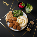 TITAN Crown Lebanese Falafel and Hummus vegan high-protein weekly monthly meal plan bundle