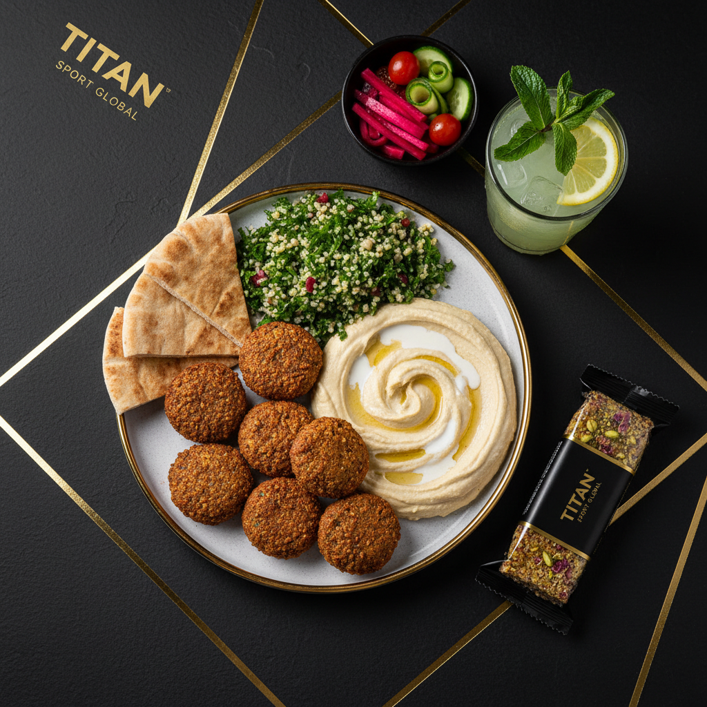 TITAN Crown Lebanese Falafel and Hummus vegan high-protein weekly monthly meal plan bundle