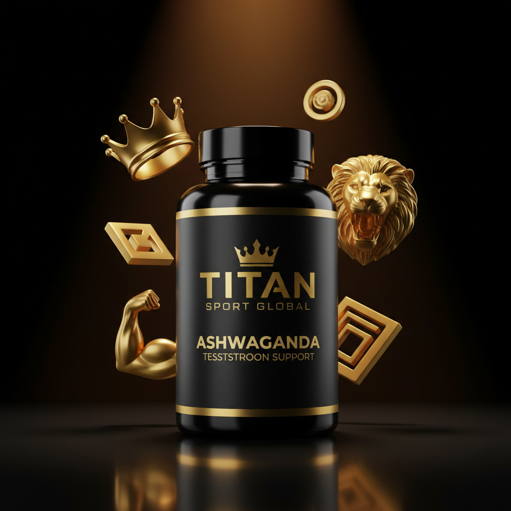 TITAN SPORT GLOBAL ashwagandha testosterone support supplement bottle