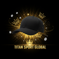 TITAN SPORT GLOBAL golf cap with gold crown branding on dark background