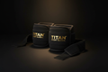 TITAN Pro Adjustable Ankle Weights — Clean Black & Gold Logo Design