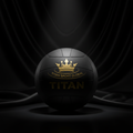 TITAN Netball Blackout Crown — matte black with gold crown logo