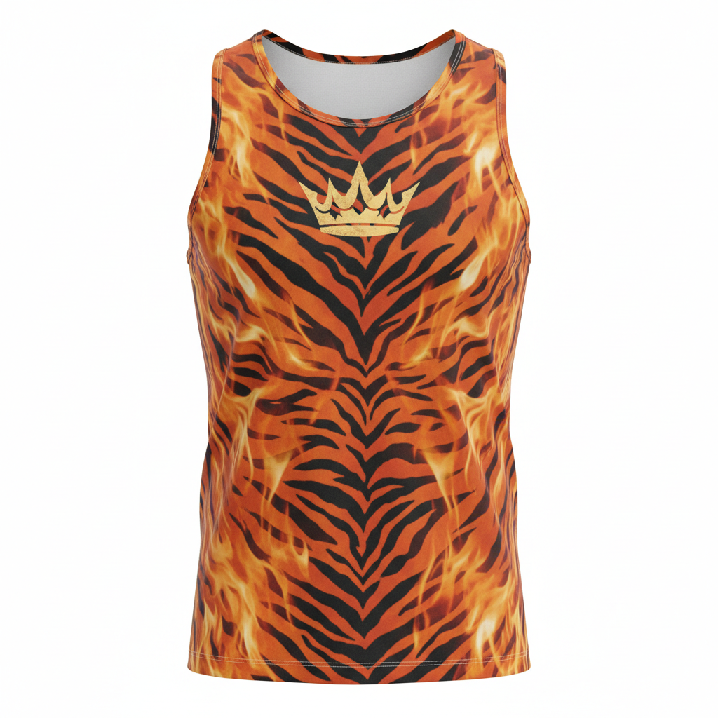 TITAN Tiger Flame Tank Top — Crown SWAG Edition