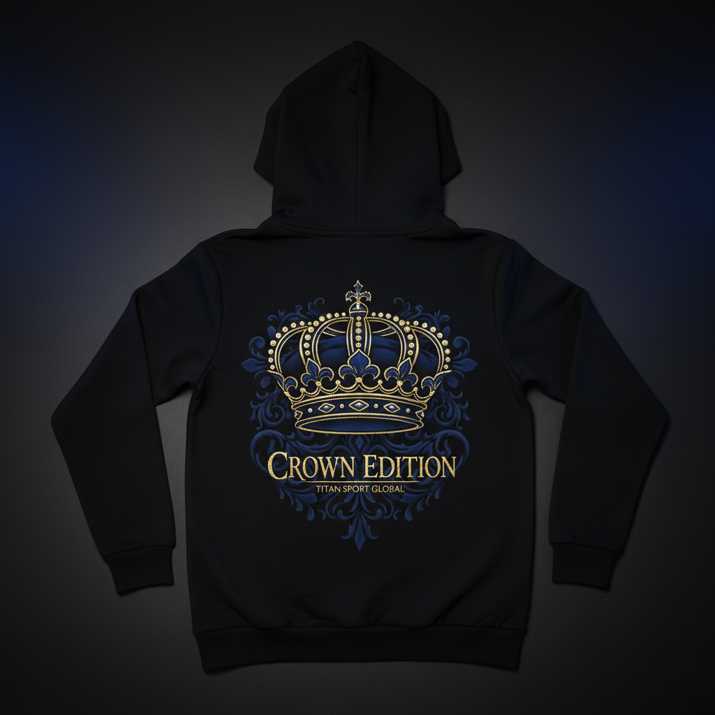 TITAN Women's Crown Edition Lounge Hoodie Navy Blue Gold