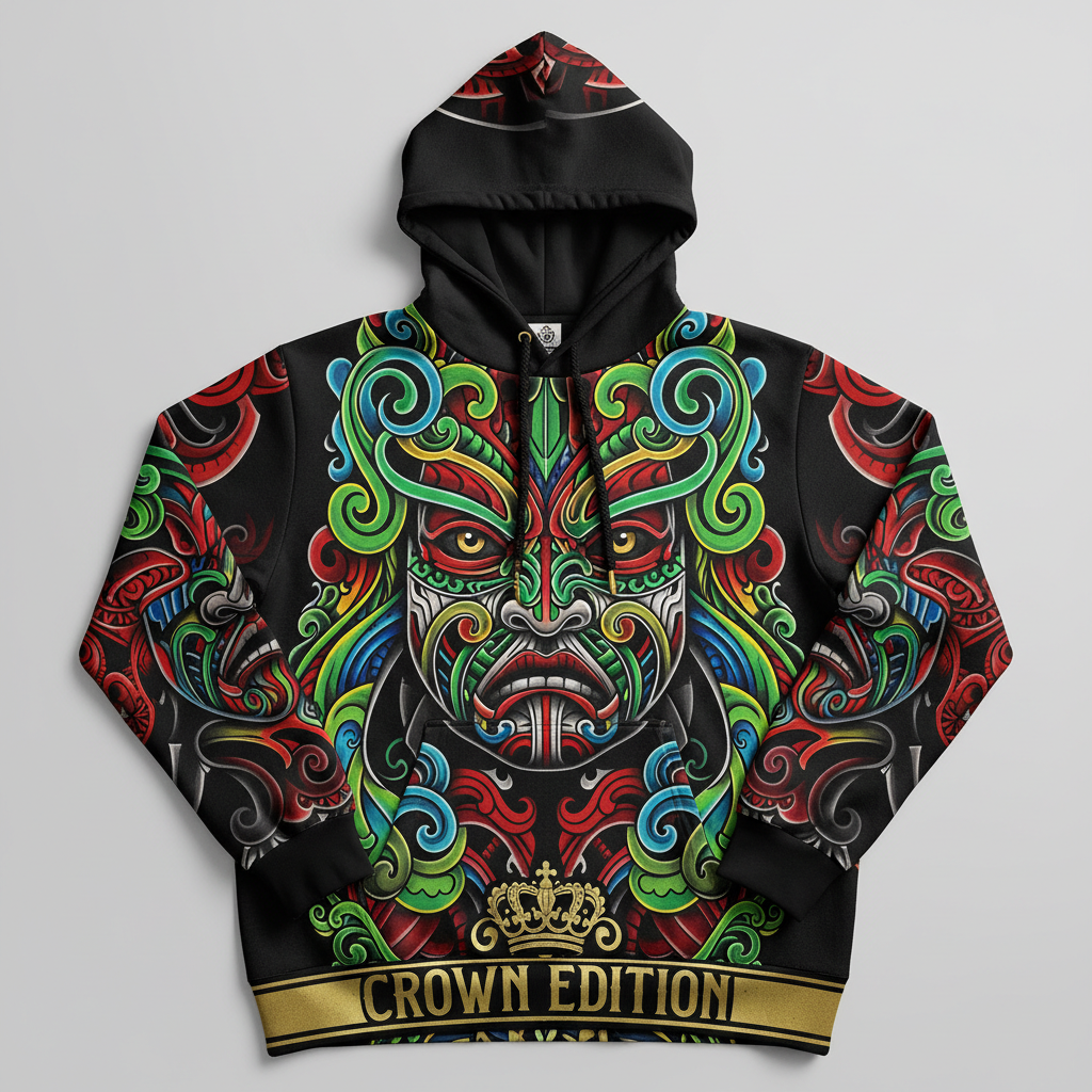 TITAN Plus Men's Maori Warrior Hoodie — Inclusive Crown Edition