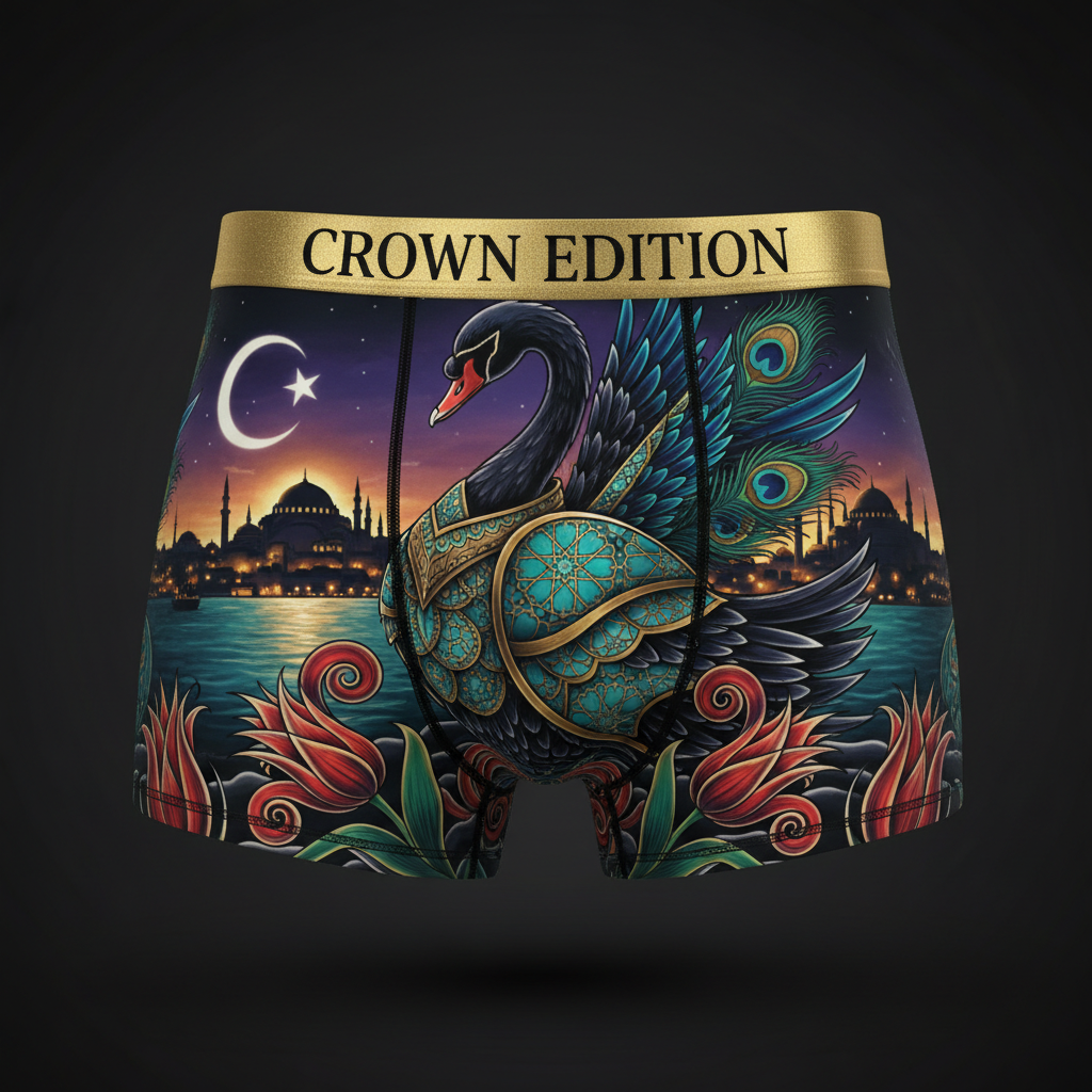 TITAN Ottoman Swan Sultana Women's Cozy Boxer Shorts — Crown Edition