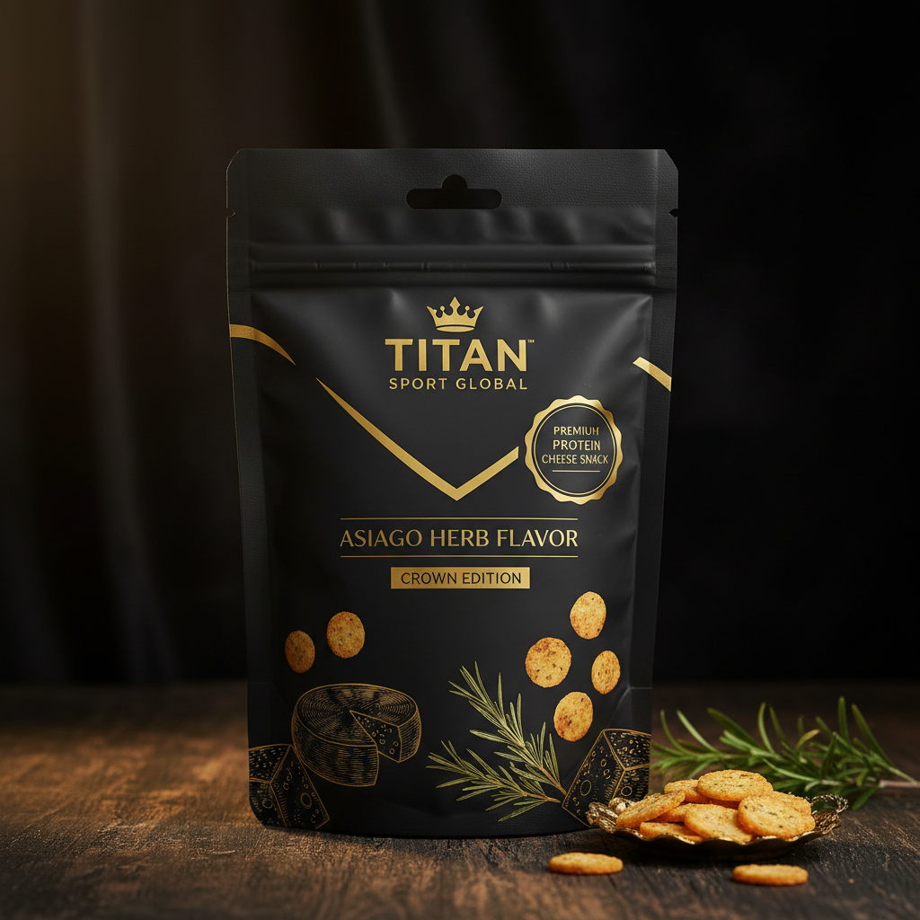 Crown High-Protein Asiago & Herb Cheese Crisps