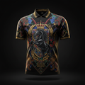 TITAN Men's Polo Shirt - Black Stallion Crown Edition Design