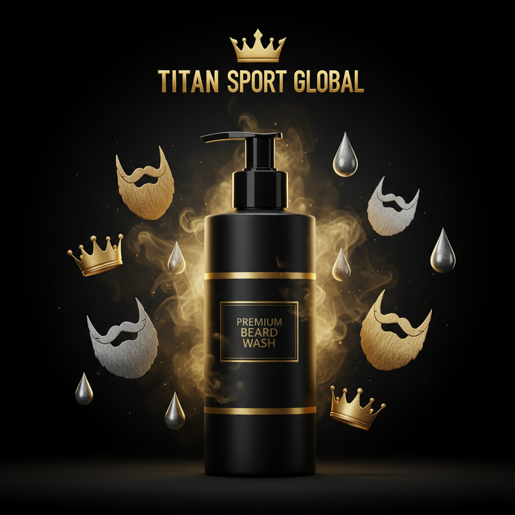 TITAN SPORT GLOBAL premium beard wash pump bottle