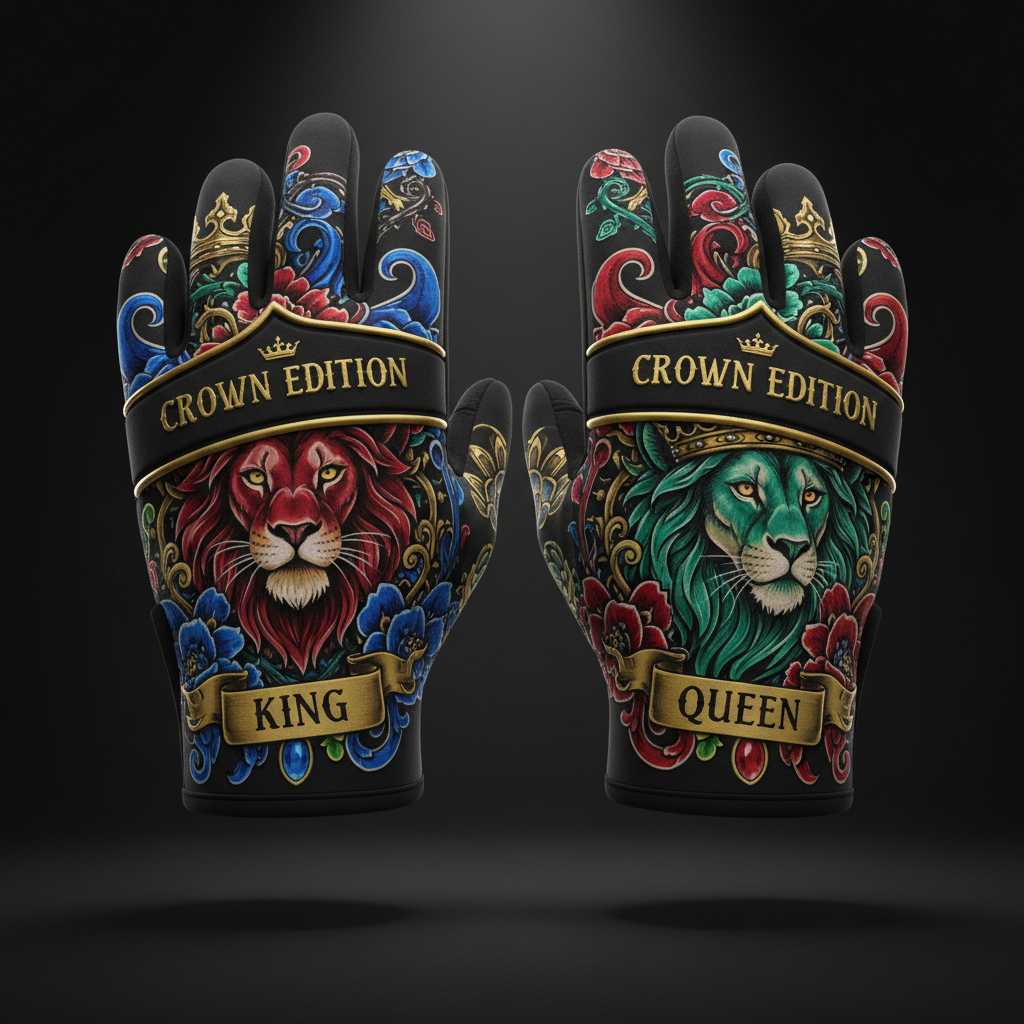 TITAN Gym Gloves - Padded Weight Lifting Gloves Crown Edition
