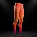 TITAN coral orange sunset compression leggings