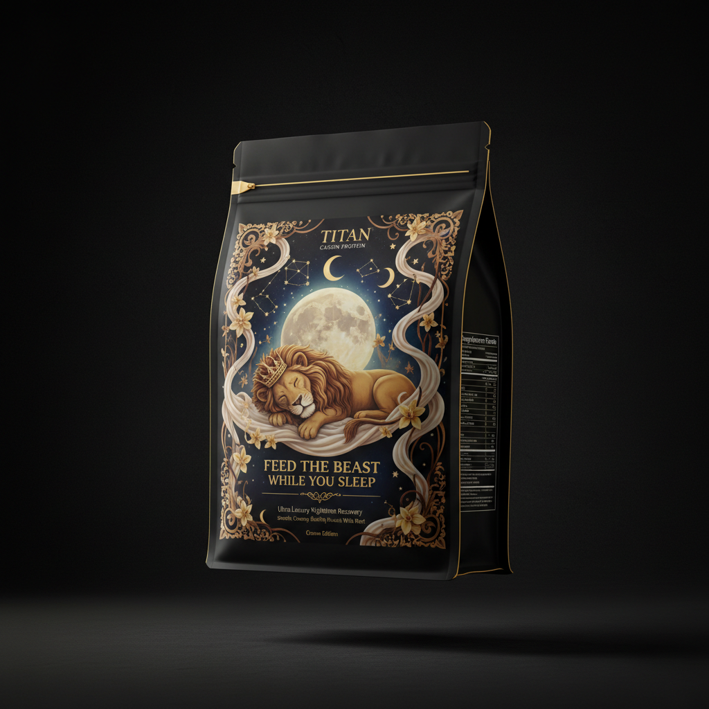 TITAN Casein Protein Vanilla - Nighttime Recovery Crown Edition Design