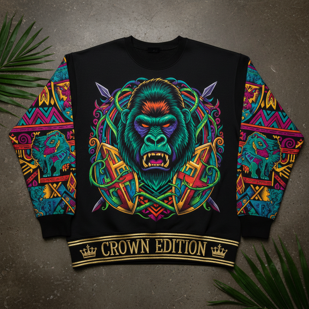 TITAN Plus Men's Gorilla King Crewneck — Inclusive Crown Edition