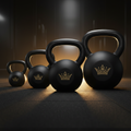 TITAN Ultimate Kettlebell Collection Crown SWAG Edition 5 bells matte black gold