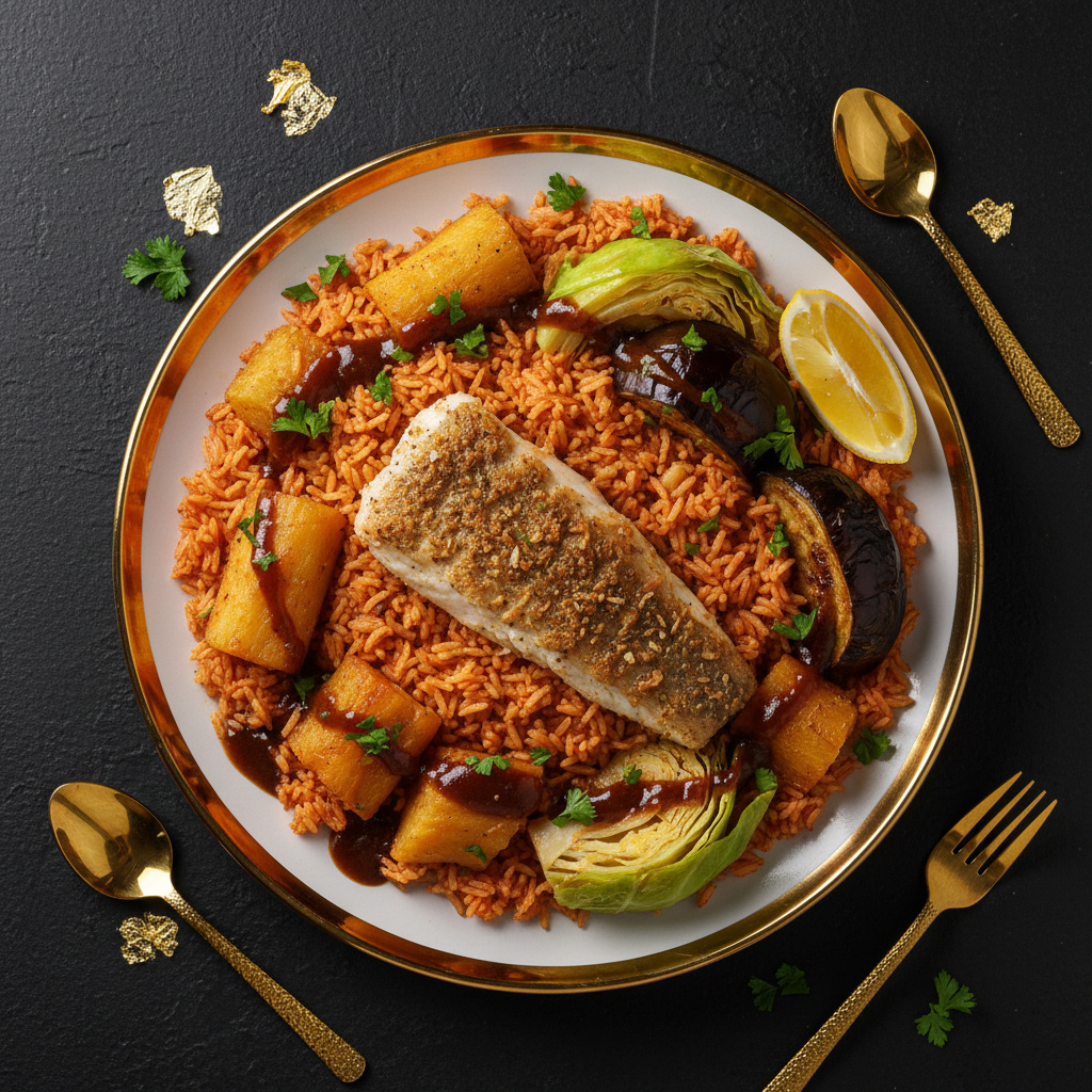 TITAN Senegalese Thieboudienne Fish Rice Seafood Lunch