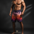 TITAN Men's Training Shorts — Sunset Drip