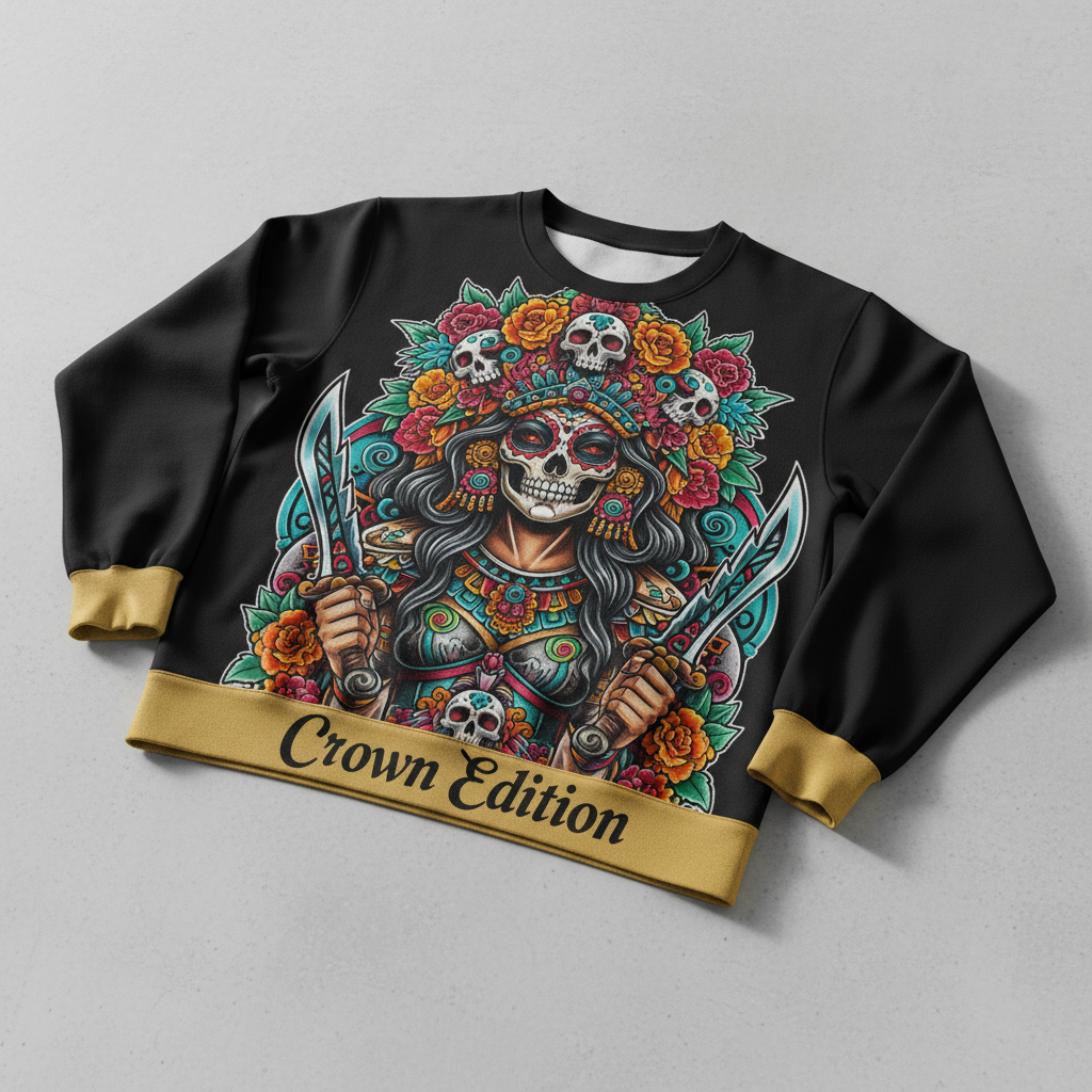 TITAN Women's Cihuatateo Warrior Spirit Crewneck — Obsidian Edition