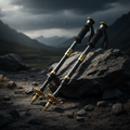 TITAN StrikeForce Elite Tactical Carbon Trekking Poles — Crown Edition