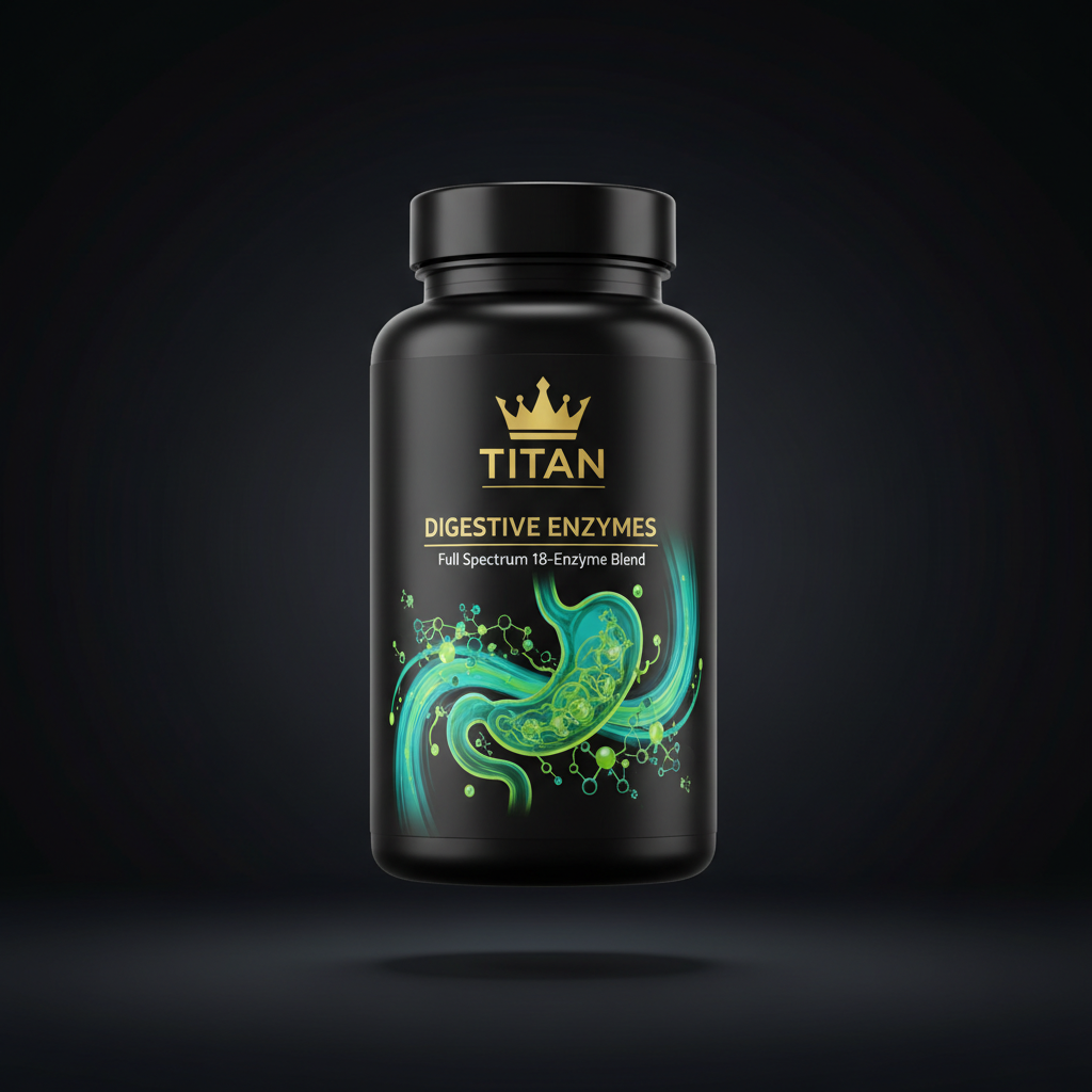 TITAN Digestive Enzymes — Full Spectrum 18-Enzyme Blend for Athletes