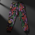TITAN Crown Edition Tattoo Art Women's Lounge Joggers - bold colorful tattoo artwork on matte black fabric