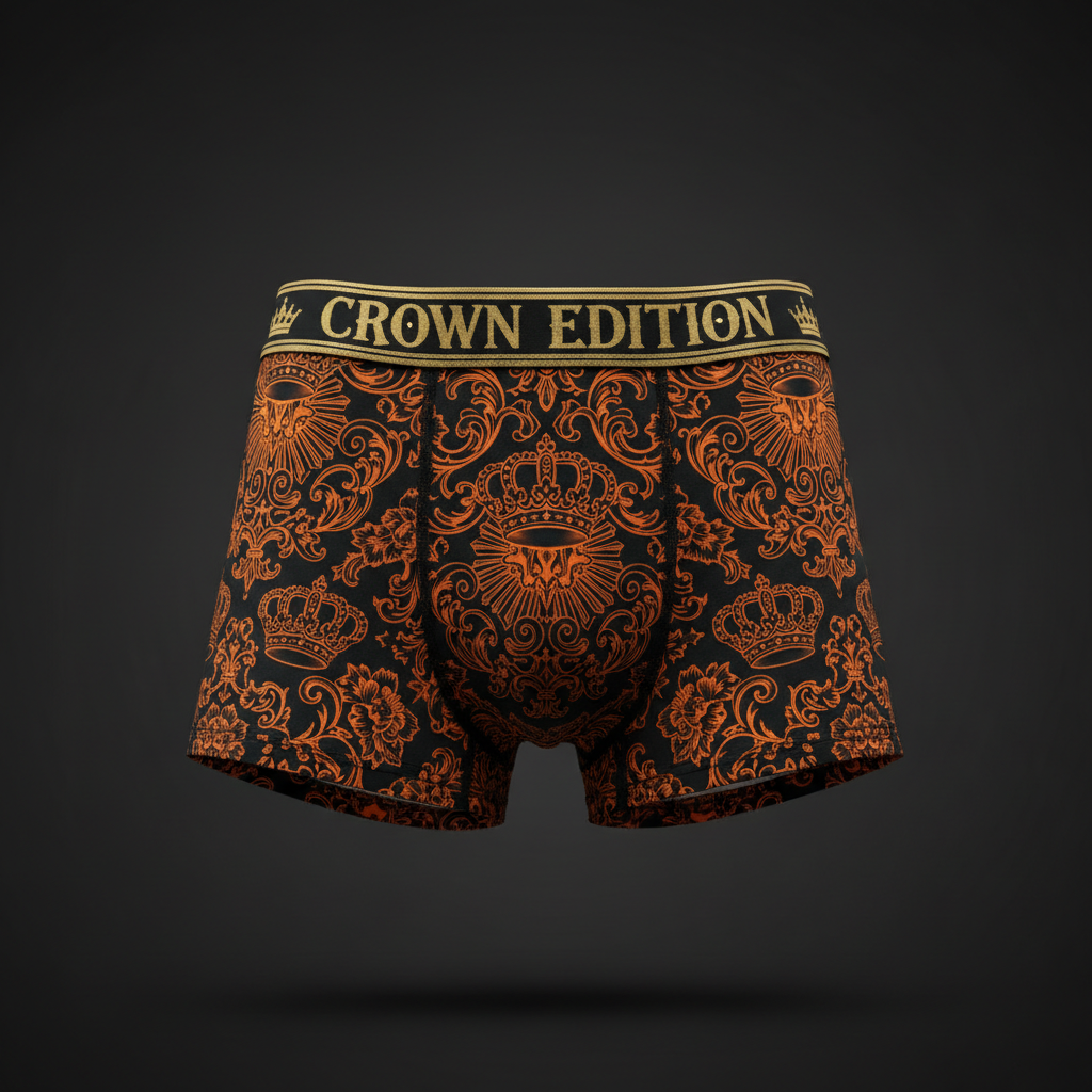 TITAN Women's Cozy Boxer Shorts Crown Edition — Tangerine Gold