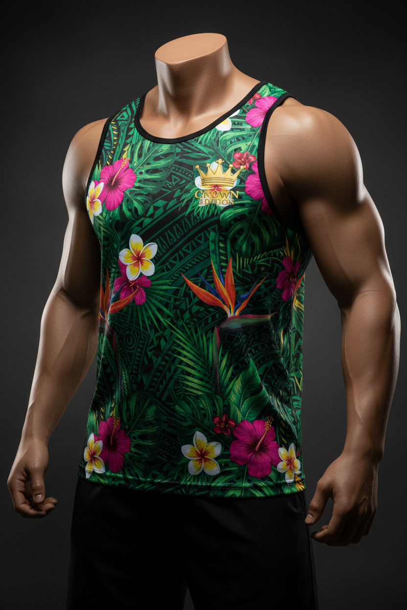 TITAN Men's Tropical Warrior Tank Jungle Edition