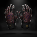 TITAN Workout Gloves Padded Grip Pair with mandala sacred geometry Crown Edition artwork