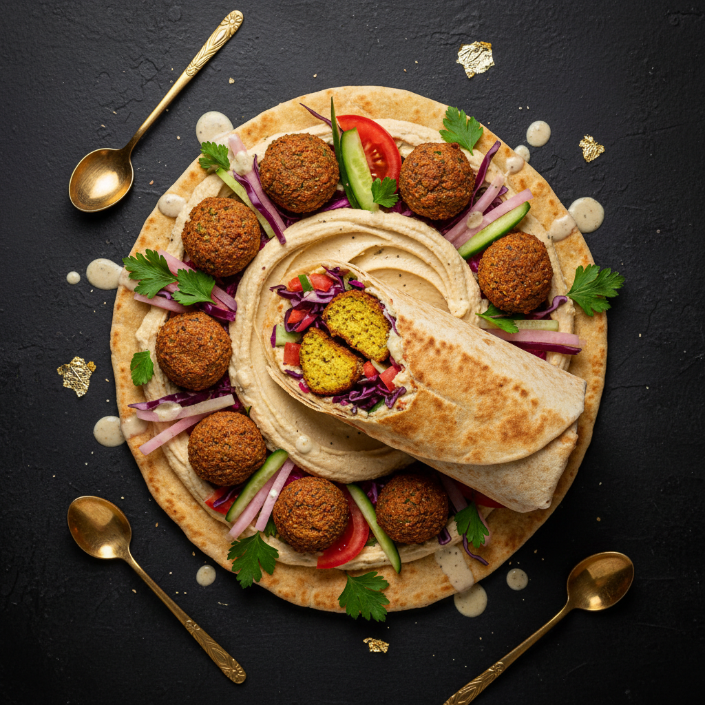 TITAN Lebanese Vegan Falafel Shawarma Wrap Lunch