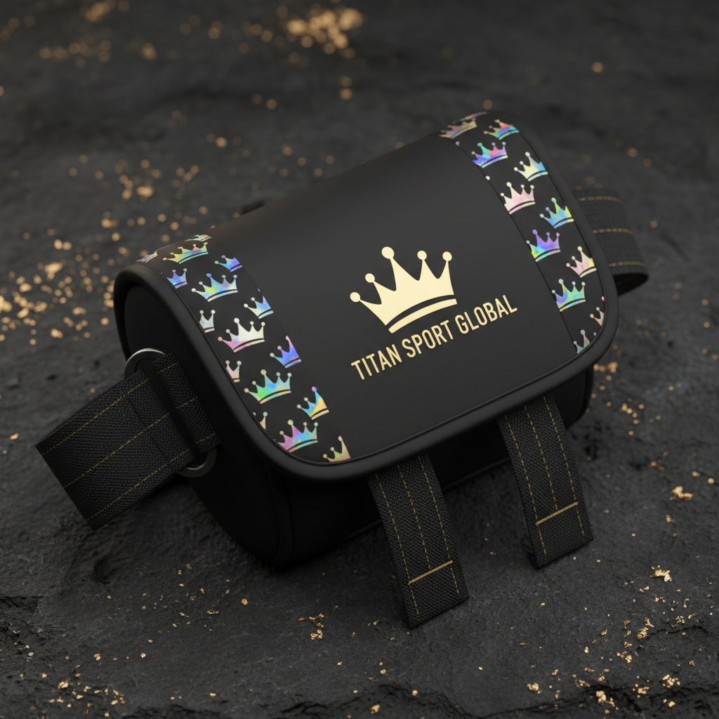 TITAN Crown Edition Cycling Saddle Bag Matte Black Gold