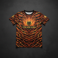 TITAN Kids Tiger Flame Crown T-Shirt flat lay