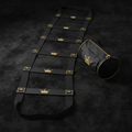TITAN Volleyball Agility Ladder Crown Edition matte black 20 rungs gold crown logo nylon straps carry bag flat lay