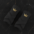 TITAN Volleyball Ankle Braces Crown Edition matte black neoprene gold crown logo figure-8 strap system pair