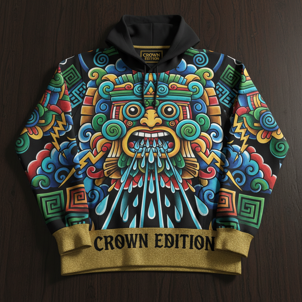 TITAN Plus Men's Tlaloc Storm God Hoodie — Inclusive Crown Edition