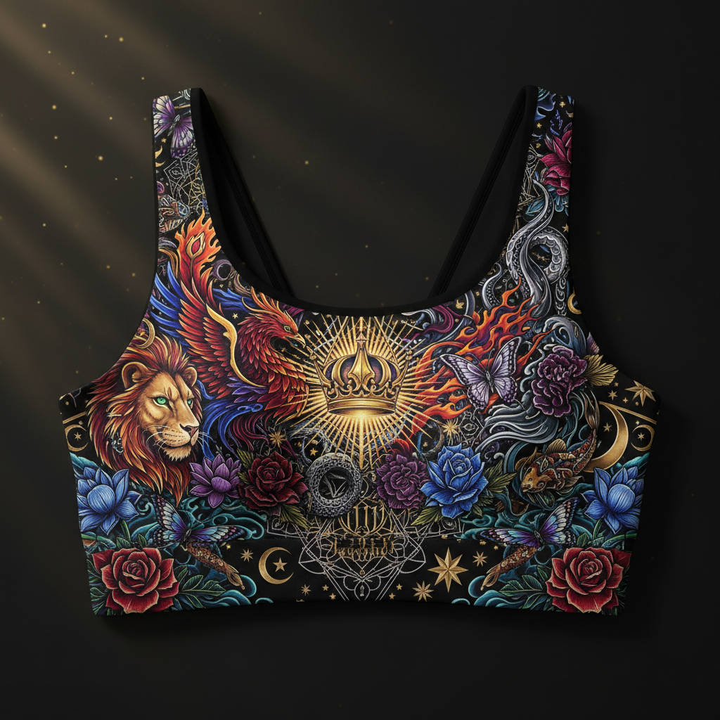 TITAN Crown Edition Women's Sports Bra — The Sacred 11111 Supreme Drop