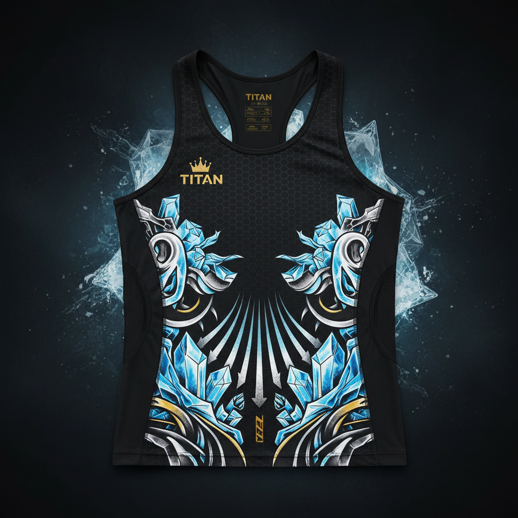 TITAN PowerDry Training Tank - Graphene Cooling Technology flat lay