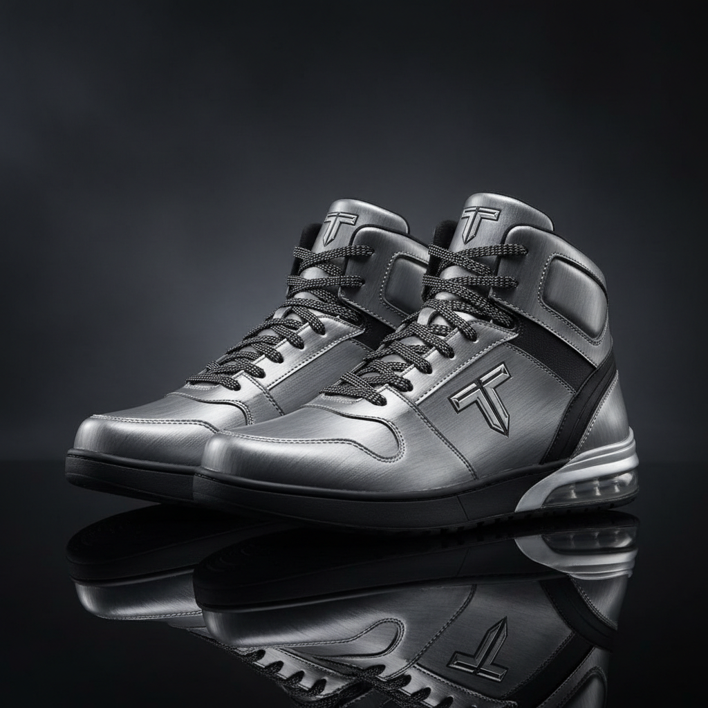 TITAN Black Silver Metallic High Top Steel Edition